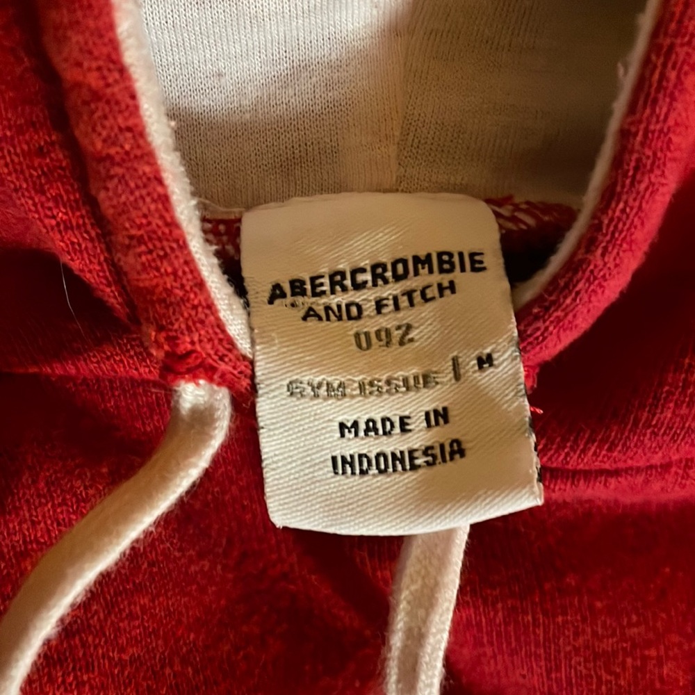 Abercrombie and Fetch, gym hoodie, worn but washed